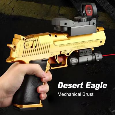 Pistolet jouet Desert Eagle automatique à tir mécanique continu avec éjection de douilles, pistolet Airsoft jouet à balles molles pour enfants, tir
