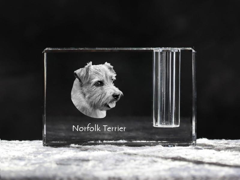 Norfolk Terrier – Pen stand, crystal organiser with dog photo | Art-Dog