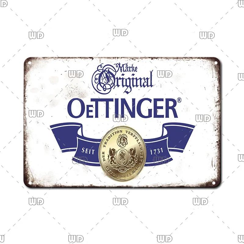 Vintage Wall Plaque Sign Decor Germany Paulaner Beer Tin Sign Decoration Plate Bar Cafe Man Cave Metal Poster Board Art Painting