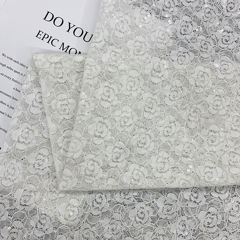 2025 Stylish Lace Fabric with Bone Stitch Embroidery for Women's and Kids' Garments