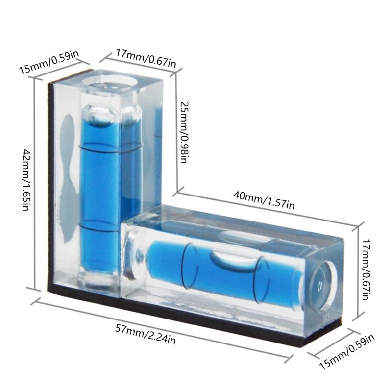 Pocket Levels Magnetic Horizontal/Vertical Spirits Levels Bubble Ruler Strong Magnetic Bidirectional Horizontal Tool