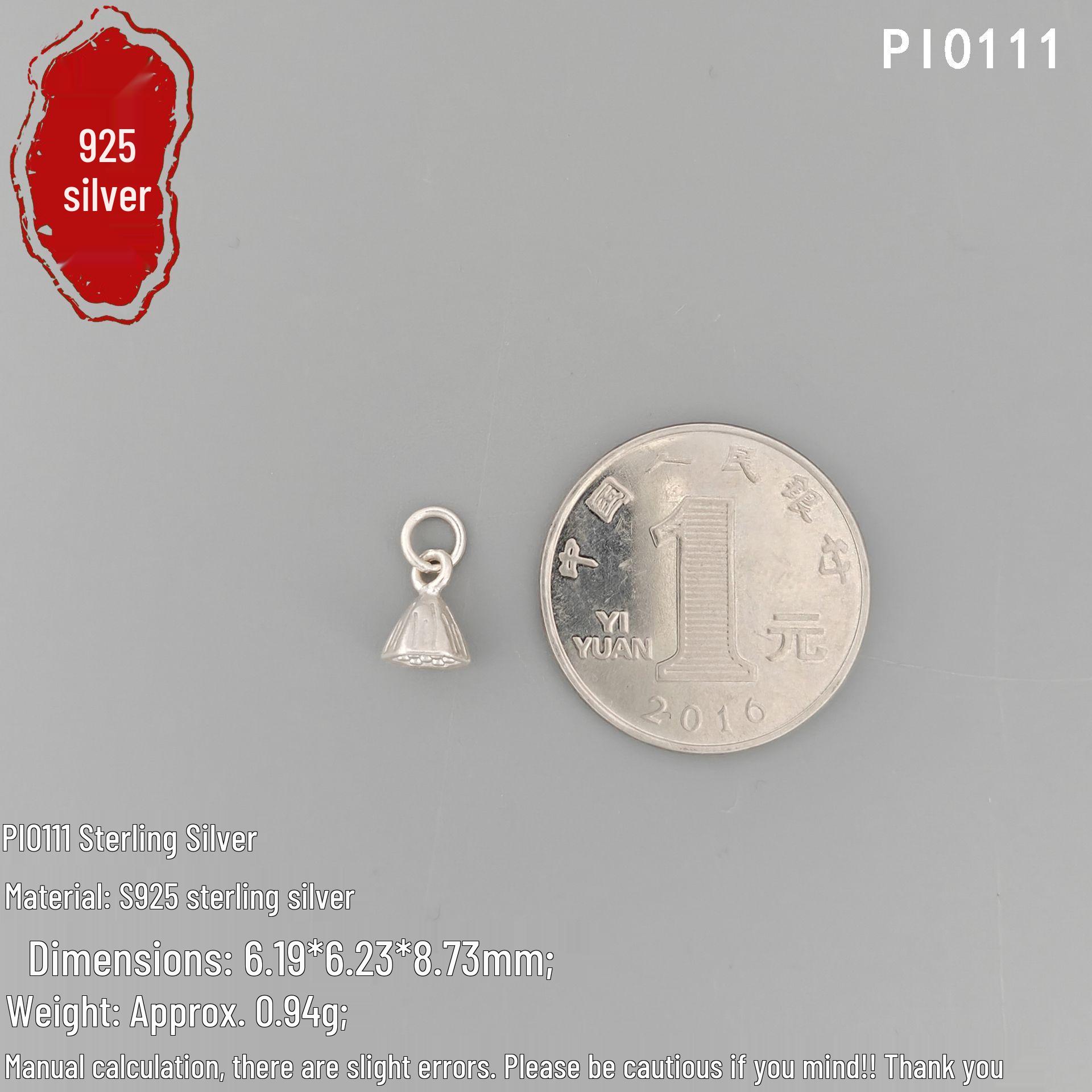 S925 Sterling Silver Lotus Seed Pod & Flower Bud Pendant for DIY Bracelet/Anklet Jewelry.