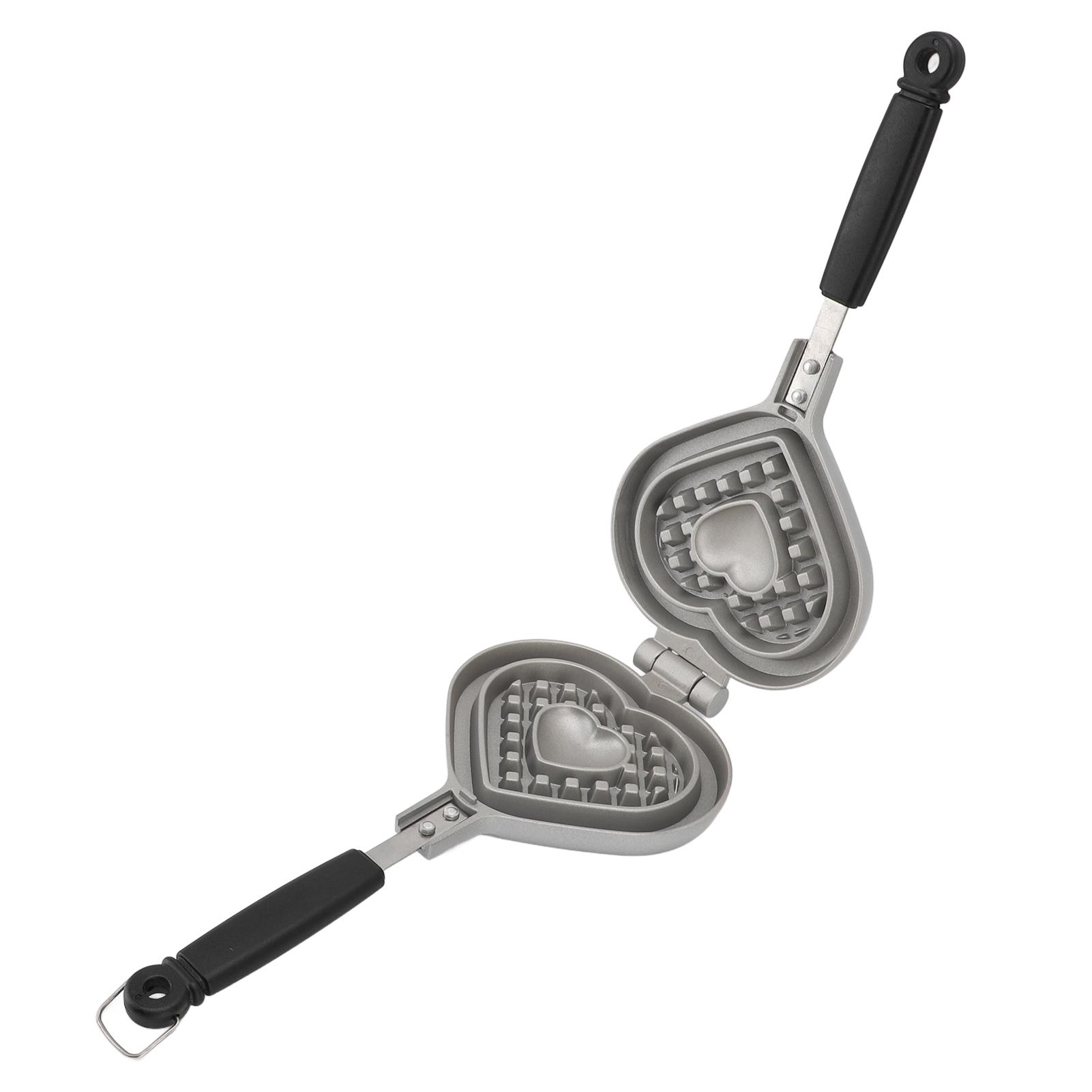 

Heart Shape Waffle Pan Nonstick Waffle Maker Pan Double Sided Cake Baking Pan Small Kitchen Appliances Aluminum Alloy