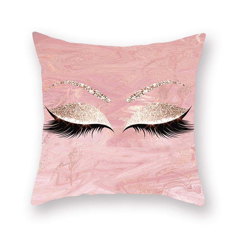 Ins Eyelash Peach Velvet Pillowcase Pillow Sleep Waist Pillowcase Home
