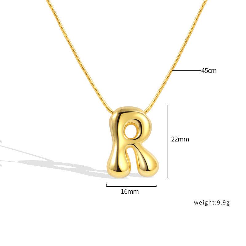 VENTFILLE 925 Sterling Silver 26 Letters Necklace For Women Gift Smooth Cute Balloon Jewelry Accessories Dropshipping Wholesale