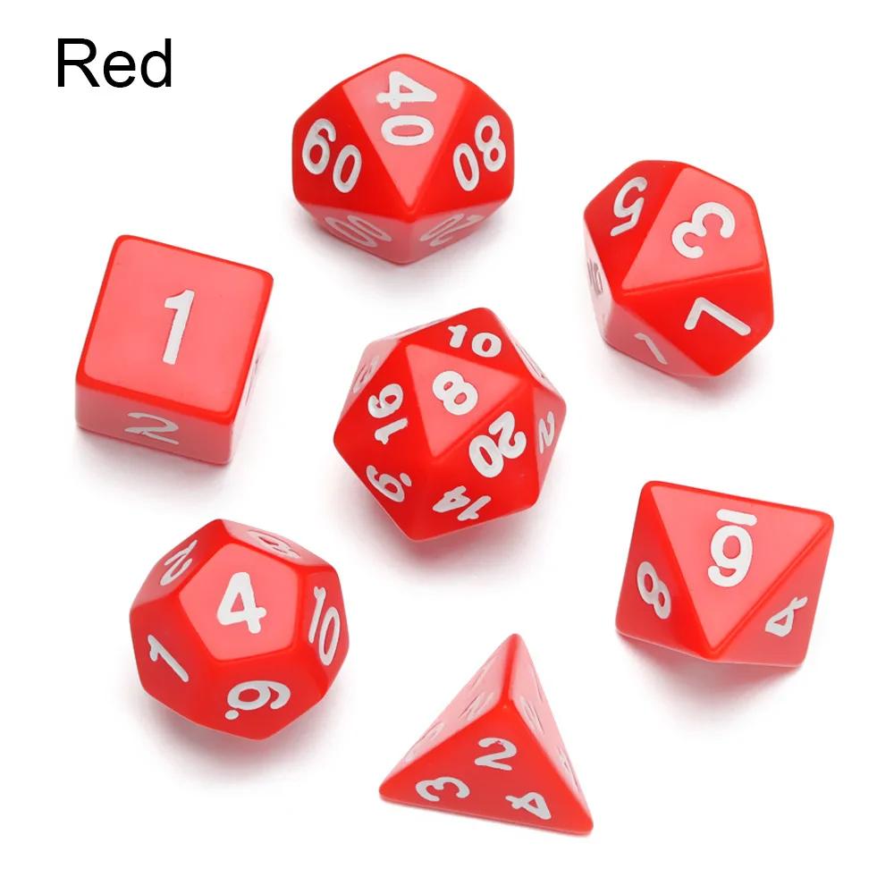 7Pcs/Set Polyhedral Dice Set Game Dice For Trpg Dnd Accessories Polyhedral Dice For Board Card Game Math Games