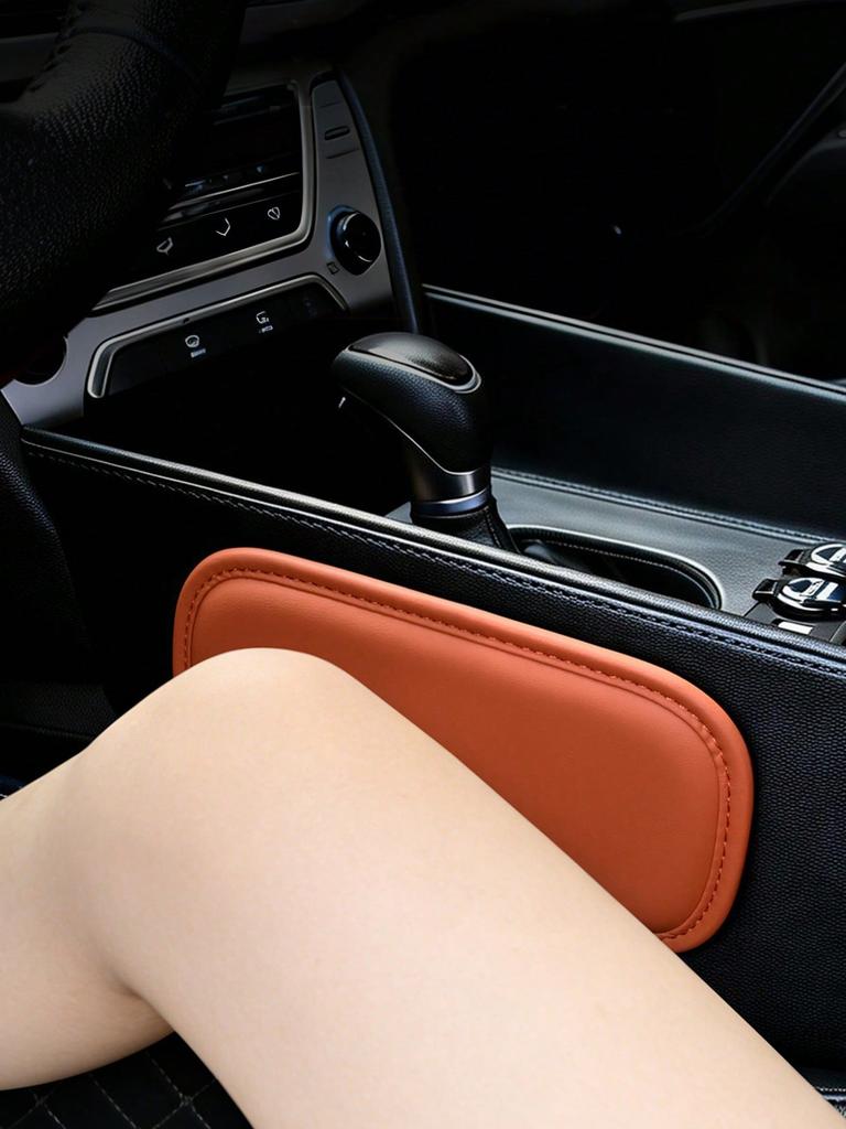Car Elbow & Leg Support Pad, Soft Nappa Leather Cushion, Universal Fit