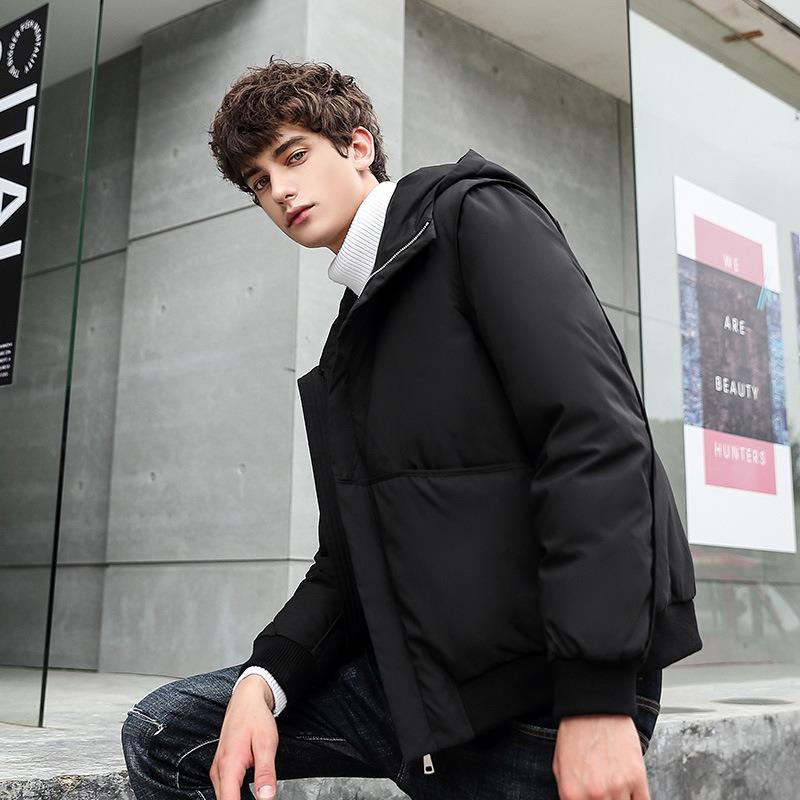 New Men's Short Down Jacket Couple Jacket Student Jacket Korean Version Casual Cold Protection and Warmth Trend