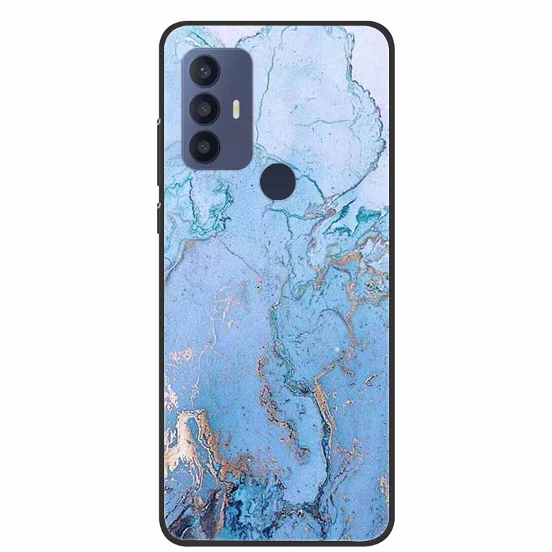 For TCL 30 SE Case Soft Silicone Marble TPU Black Cover for TCL 305 306 30SE 6.52'' Phone Back Cases for TCL30SE 6165H Coque New