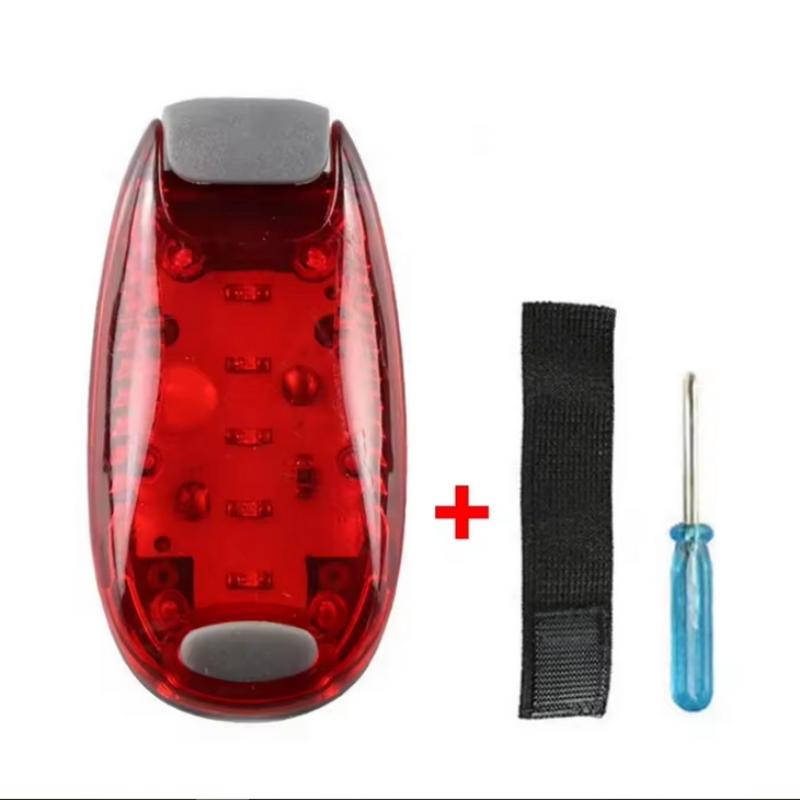 1pc LED Safety Light Clip On Waterproof Blue/Red/Green 3 Light Modes Night Strobe Flashing Walking Running Cycling Lamp
