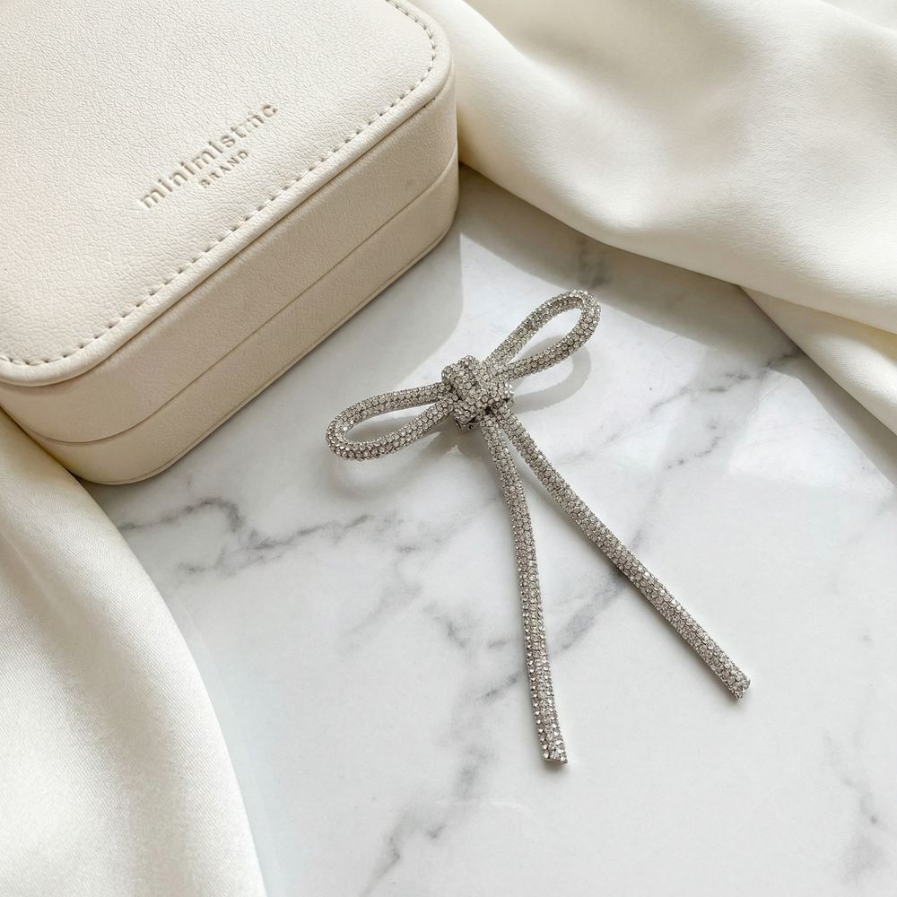 Funkelnde Kristall Schleife Broschen Elegante Mode Anzug Zubehör Geschenk Strassstein Anstecknadel Damen