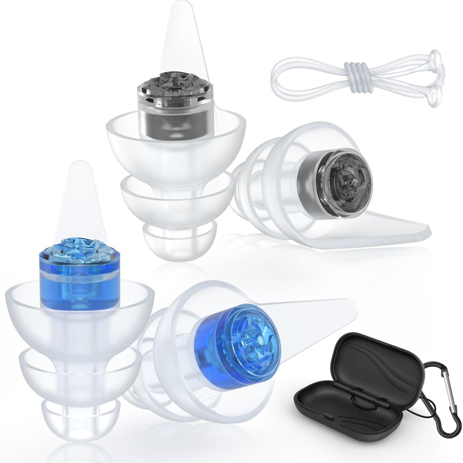 

Quietide Airplane Adjustable Pressure Prevent Hearing for and Washable and Includes Carrying and Japanese Suitable for People with Ear Black and Blue