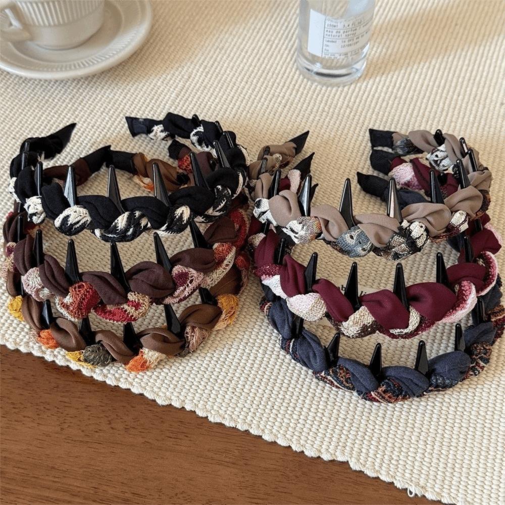 Toothed Comb Hair Comb Hairpin Non-Slip Headbands With Teeth Comb Headband  Daily Autumn Winter