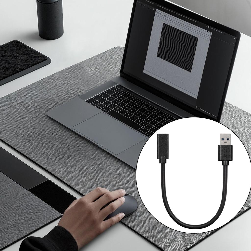 USB3.0 Male To Type C Female Adapters Cable Fast Charging Data Cord Compatible USB C to USB3.0 Connector Plastic Texture