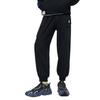 Fila Spodnie sportowe casualowe z polaru z luźnymi mankietami Męskie spodnie dół głęboka czerń T11M311604F-BK