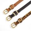 Women's Retro Thin Leopard Print Pin Buckle Belt - Versatile Decorative Fashion Accessory