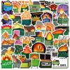 50 Cartoon Trash Can Fire Graffiti Stickers Guitar Notebook Suitcase DIY Waterproof Stickers