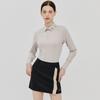 Rick Embroidered Slit Contrast Skirt (Black)_L3D1-Sk01C