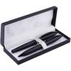 Coi Full Black Pen Set With Blue Ink And Executive Use Roller And Ball Point Pen (Set Of 2 Pens)