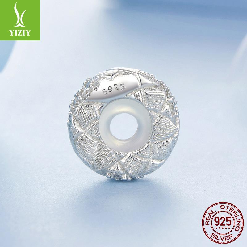 925 Sterling Silver Woven Bead Spacer Positioning, Wind Personality Diy Beaded Bracelet Accessories Are Simple And Versatile