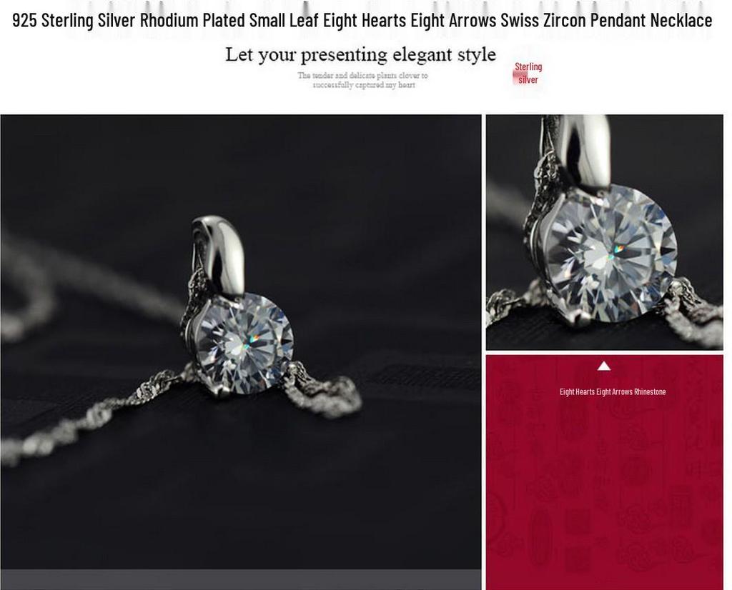 European & American Fashion Zircon Earrings & Necklace Set