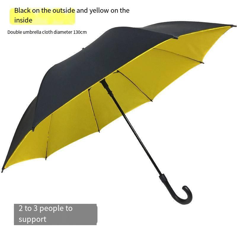 30 "automatic straight handle. Curved handle double layer golf business umbrella Large double men's umbrella windproof umbrella
