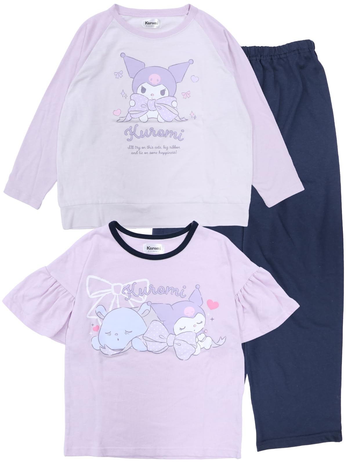 

Sanrio Characters My Melody Kuromi Kids 2 Top Пижама Длинный рукав Короткий рукав Весна Осень Розовый Фиолетовый 120 см 130 см 140 см Фиолетовый [Kaitak Family]