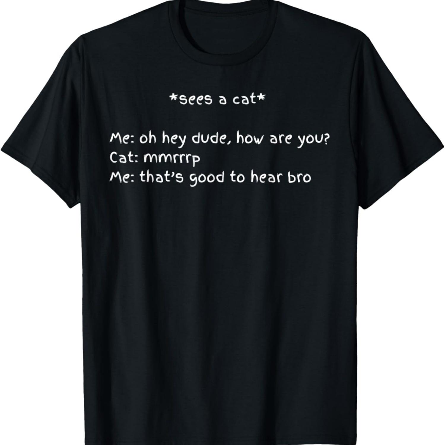 

Me Sees A Cat Meme T-Shirt S чёрный