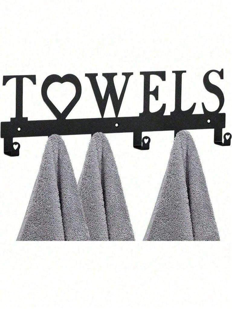 Gothic Black Wrought Iron Wall Hook Rustproof Heavy Duty Coat Rack Vintage Farmhouse Industrial Wall Mount