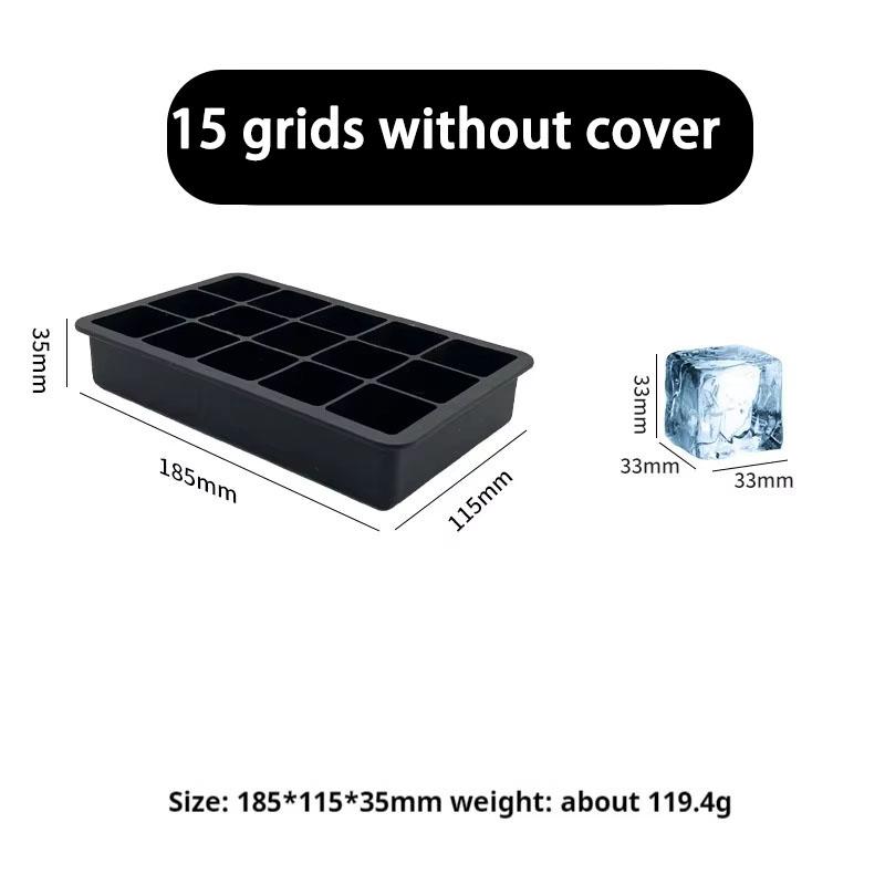 4/6/8/15Grids Silicone Ice Cube Molds Spherical Ice Molds Reusable Whiskey Ice Cube Molds Cocktail Freezer DIY Homemade Barware