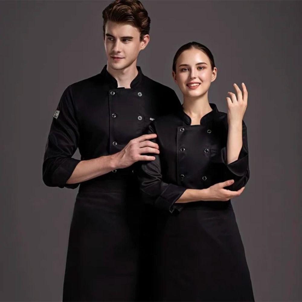 Langarm Chef Arbeitskleidung Atmungsaktives Mesh Kochanzug Kochuniform Restaurant