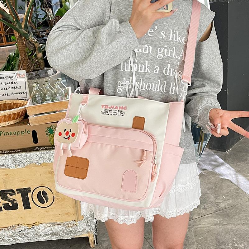 Geantă Crossbody de Damă Stil Colegiu Capacitate Mare Geantă de Umăr pentru Navetă la Cursuri