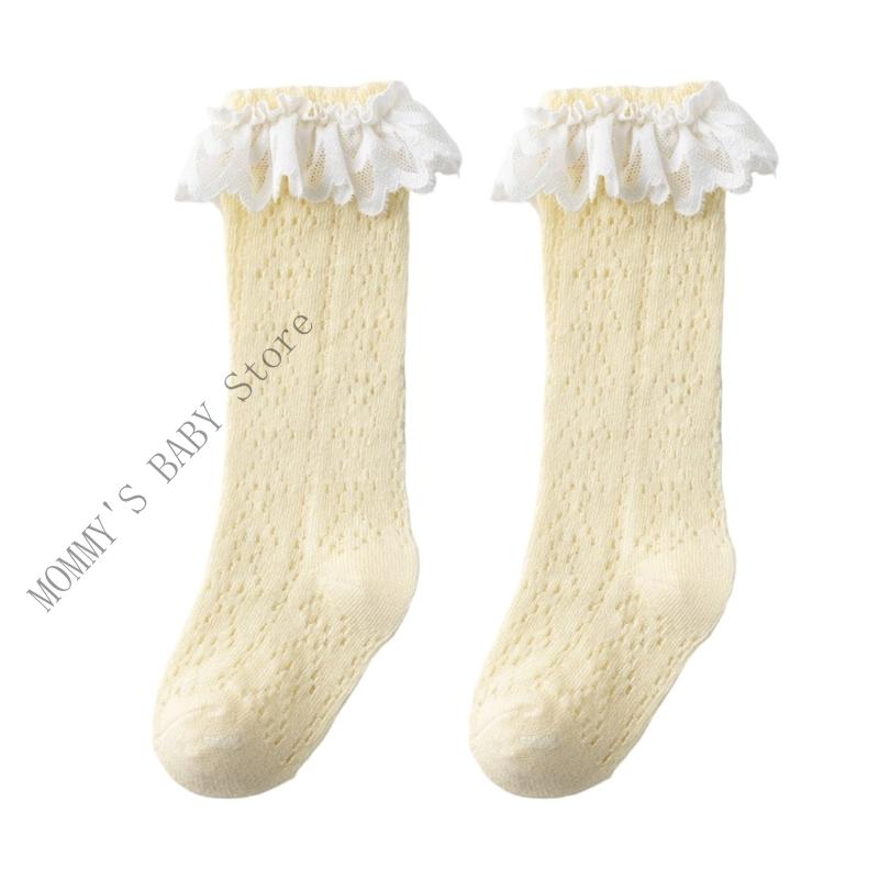 Mädchen Kniestrümpfe für 0-3 Jahre, Hübsche Rüschensocken Lange Socken für Bühnenauftritte und Partys