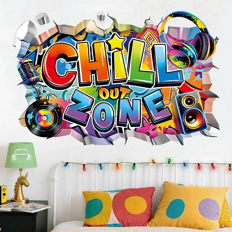 3D Gaming Wall Sticker Self-Adhesive Game Room Decor Gamer Bedroom Wall Decal