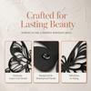 Waterproof Hanging Wall Art Black Butterfly Hanging Ornament  Garden Fence