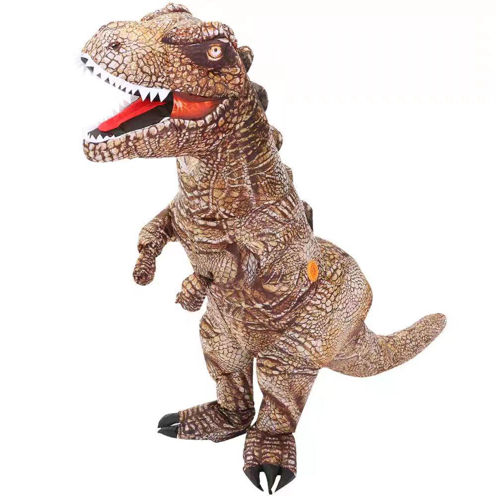 Halloween aufblasbares Teufelsjäger Drache Velociraptor Kostüm mit Sonnenbrille