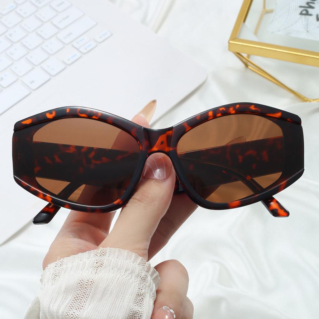 Cat's Eye Contrast Sunglasses Female Diamond-shaped Large Box Polygon Sunglasses Sunscreen Advanced Sunglasses