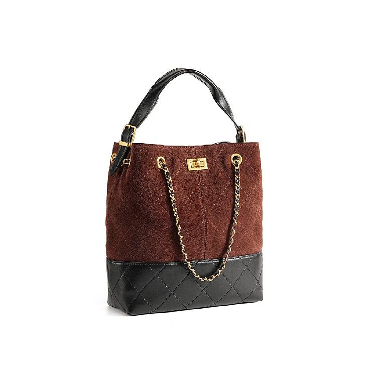 

Cross-Border Handbag Retro Large Capacity Deerskin Shoulder Bag коричневый