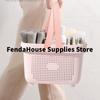 Plastic Storage Basket With Handle Portable Shower Caddy Tote Organizer Basket Bin For Bathroom Kitchen Dorm Room Bedroom, Green