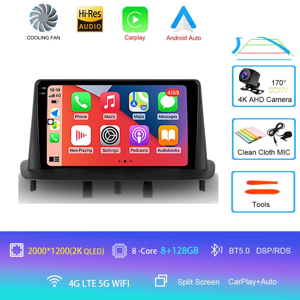 For Renault Megane 3 Fluence Samsung SM3 2008 - 2014 Car Radio Android 14 Carplay Auto Multimedia Player Stereo 2din Head Unit