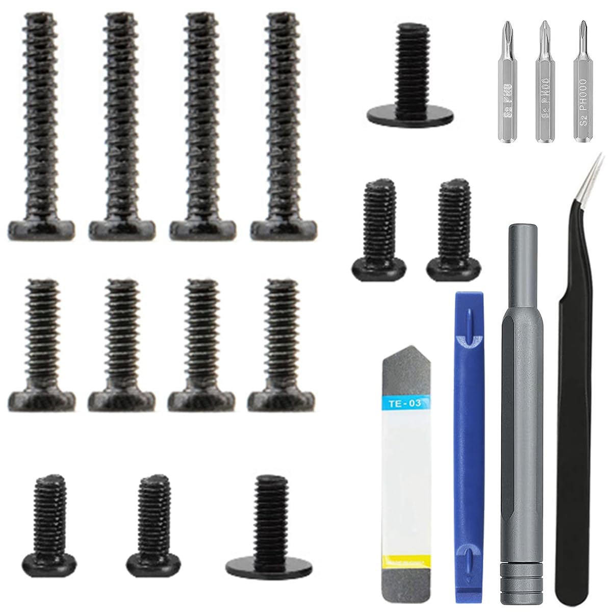 

ZHUROUPU Steam Deck Screw Back Plate Screw Replacement для Steam Deck Accessory Open Screwdriver Tweezers Kit, Console, Repair, Tool, Kit, (21 шт.)