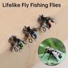 20 Stück Bunte Bionische Trocken-Nassfliegen Realistische Muster Langlebige Haken Mehrarten für Forelle Lachs Sonnenbarsch mit Aufbewahrungsbox