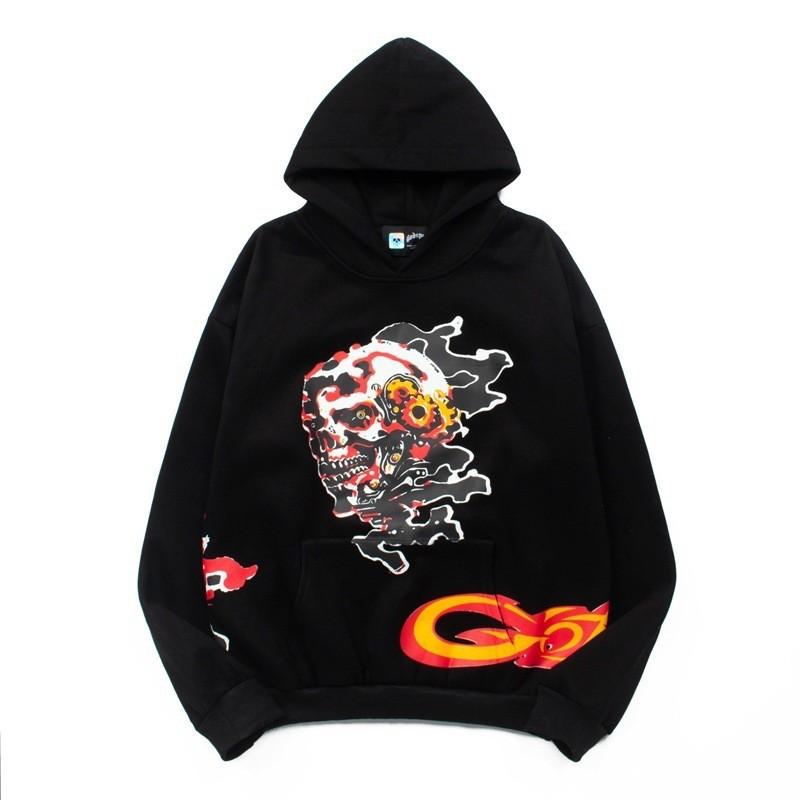 Godspeed 2025 Fall Winter Cotton Hoodie Streetwear Oversized Graphic Print Sweatshirt Men