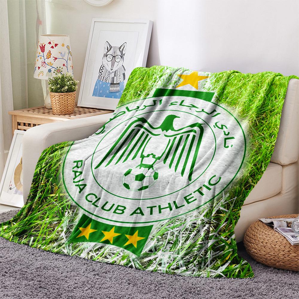 Rajakasablanca Sports Club  Print Flannel Blanket, High Quality Comfortable for All Seasons, Home Decor, Warmth and Comfort