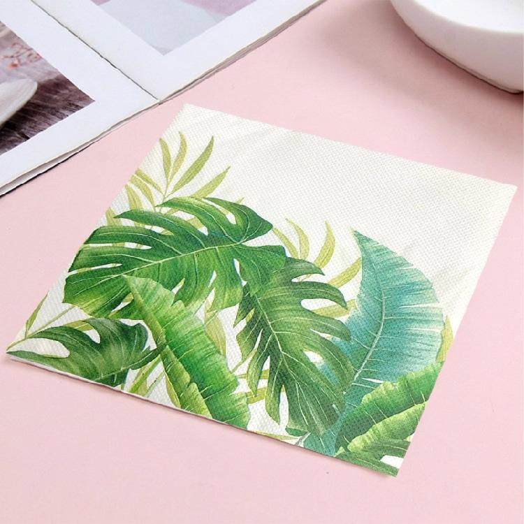 20PCs Eucalyptuses Patterneds Napkins Absorbent Dinnerware for Festives Gatherings
