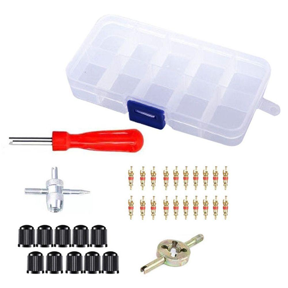 

33Pcs Universal Tire Valve Repair Tool Kit For Truck and Bicycle Tire Repair