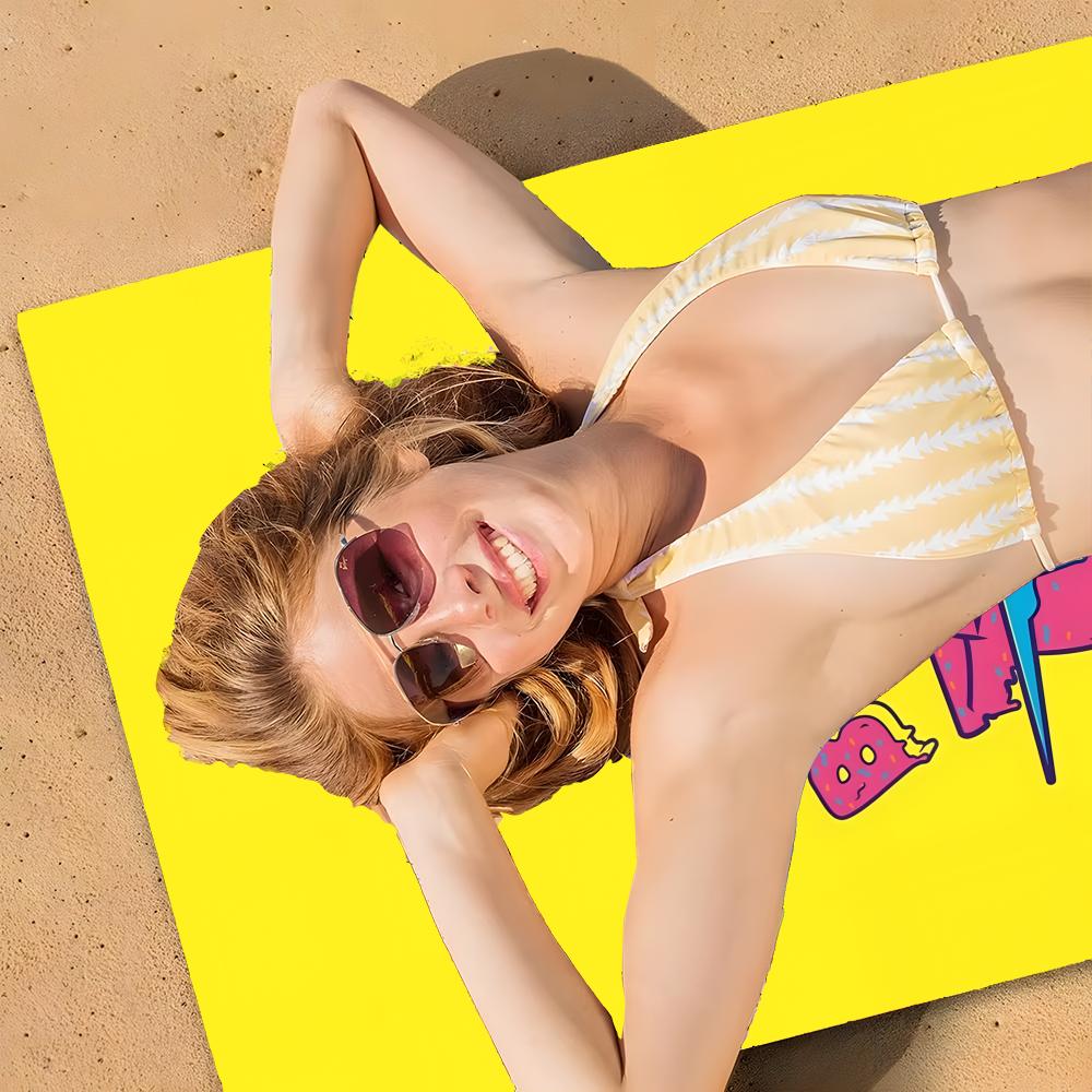 Person MrBeast Towel Polyester Beach Towel Quick Dry Sand Free Bath Towel for Summer Pool Travel Vacation