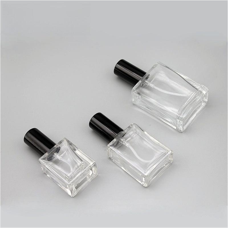 10/15/30ml Flat Square Frosted Glass Perfume Spray, Premium Refillable Travel Atomizer, Viral Essential