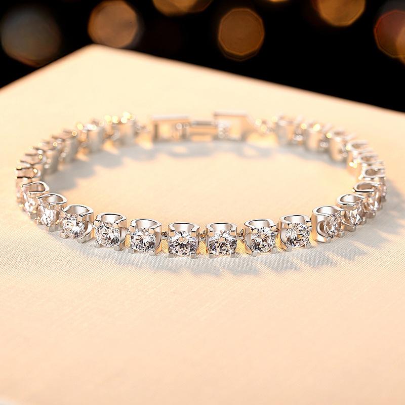 

S925 Серебряный браслет с головой быка для женщин, корейский модный браслет с четырьмя когтями и бриллиантами, ювелирные изделия