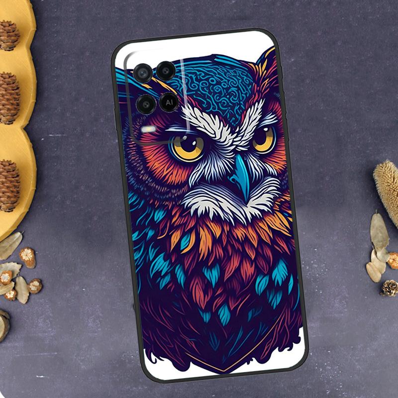 Cartoon Owl Phone Case For Oppo A40 A60 A80 A78 A98 A18 A38 A58 A74 A94 A54 A16 A76 A96 A15 A17 A77 A57S
